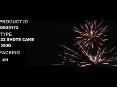 ۲۲ شات ۳۵۰ گرم آتش بازی کیک ۱٫۴ گرم Un0336 آتش بازی با شکل های مختلف