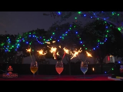 گلوله هاي 7 اينچ نيون زناشويي گلوله هاي چند رنگي با اثر گلوله هاي طلایی