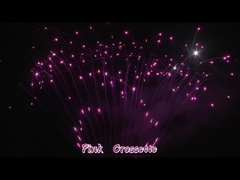 1.3G کیک آتش بازی حرفه ای 180 شات قابل تنظیم جشنواره کریسمس صورتی کروسِت فضای باز