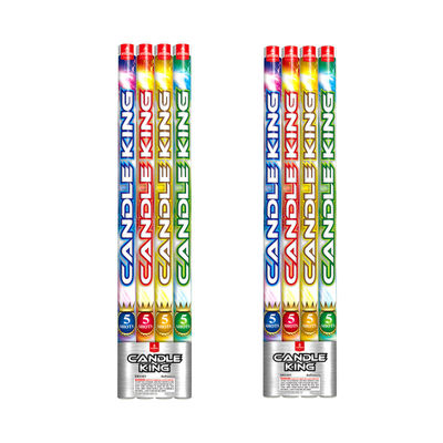 5 Shots Customizable Roman Candle Fireworks Pyrotechnics with 0.032 CBM for Festivals and Celebrations