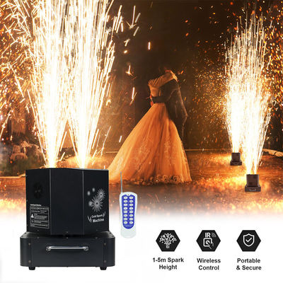 لیو یانگ 1300W 360 چرخش دوگانه دو سر سرد Sparkler چرخش ماشین شراره سرد چرخش آتش بازی ماشین صحنه