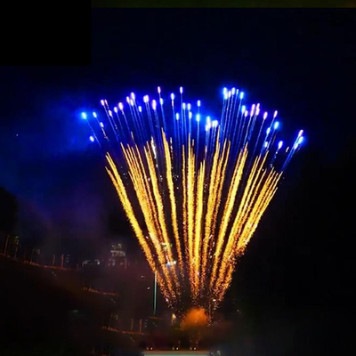 Chinese Factory Mandarin Pyrotechnics 100 Shots Blue Cake Fireworks with Amazing Effects for Wedding Festival Events Celebration