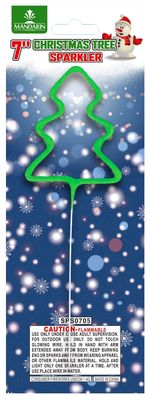 7 اینچ درخت کریسمس شکل قابل تنظیم آتش بازی Sparkler آتش بازی دستی برای بچه ها