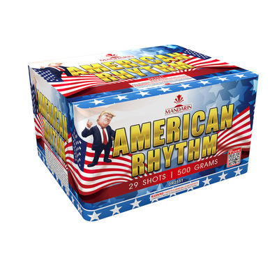 29 شات 500 گرم آتش بازی کیک مصرفی 0.077 CBM Mandarin Pyrotechnics چینی آتش بازی